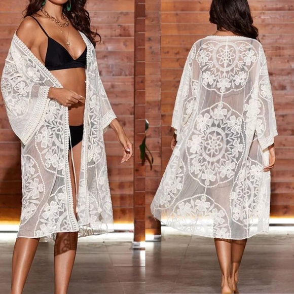 Other - Swimwear cover up boho kimono NWT